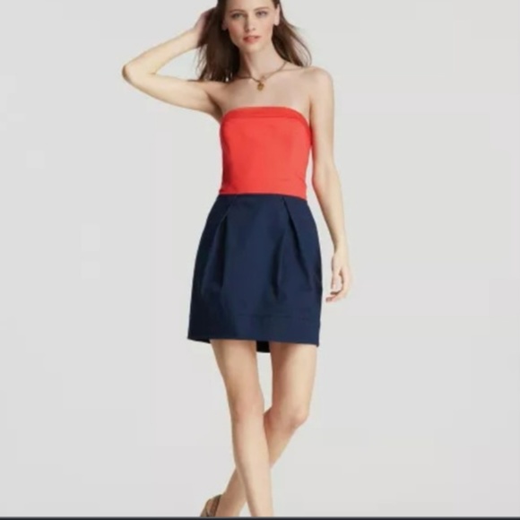 French Connection color block strapless dress, NWT - Picture 3 of 5